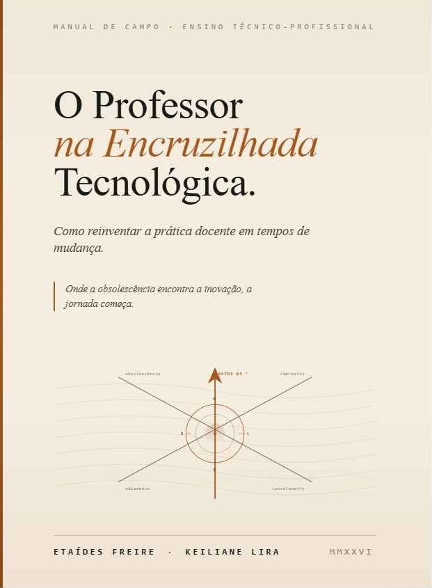 Capa do livro O Professor na Encruzilhada Tecnológica